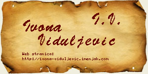 Ivona Viduljević vizit kartica